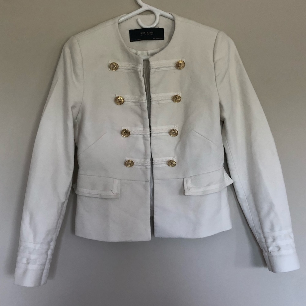 zara off white blazer